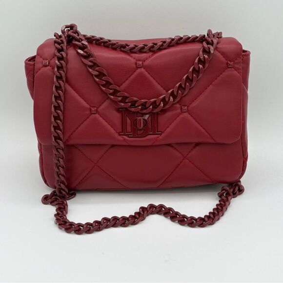 NWT Badgley Mischka Red Quilted Chain Crossbody Bag MSRP $129 - Picture 2 of 8